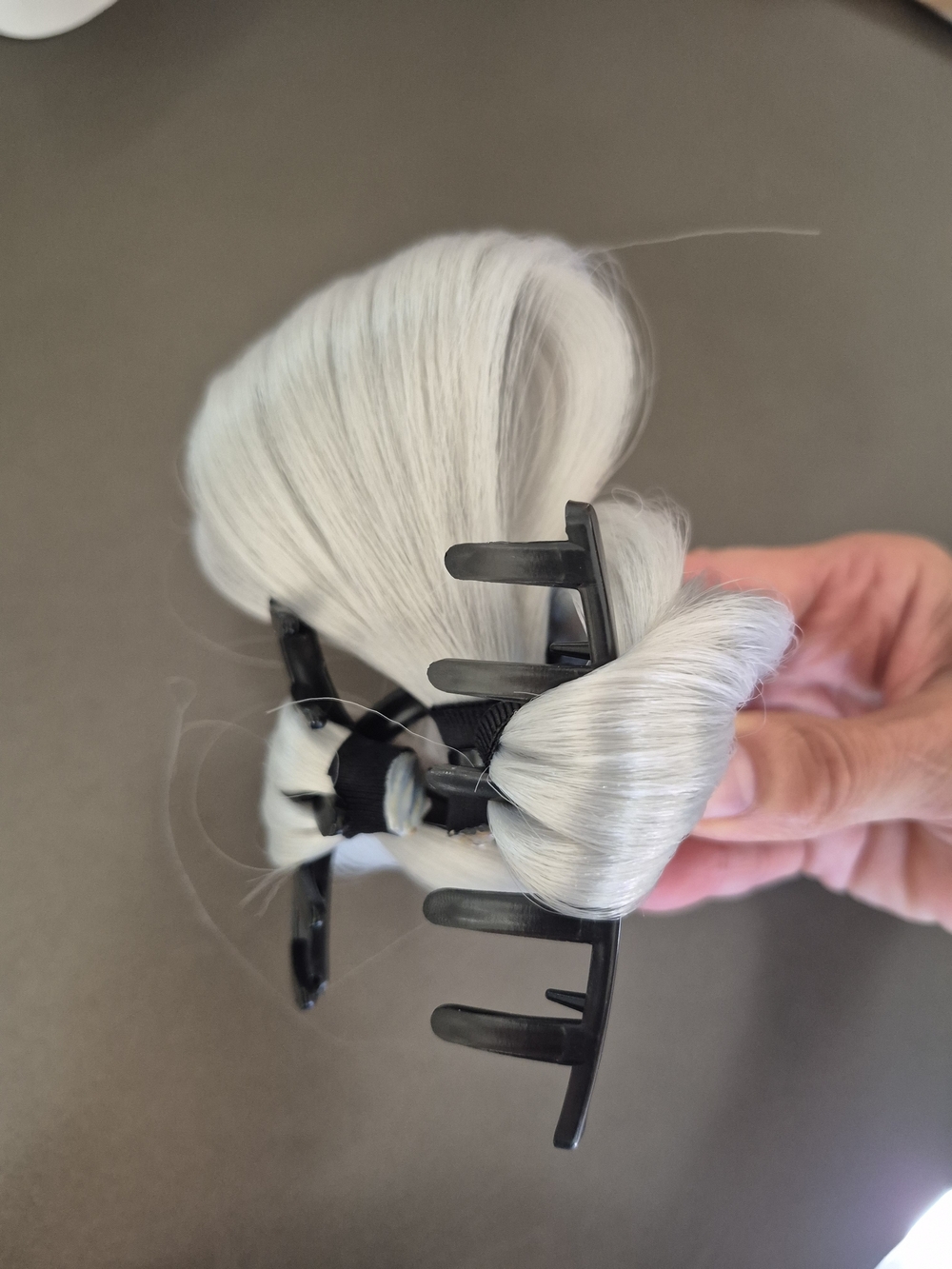 Silver Clip-In Hair Extension Piece for Women